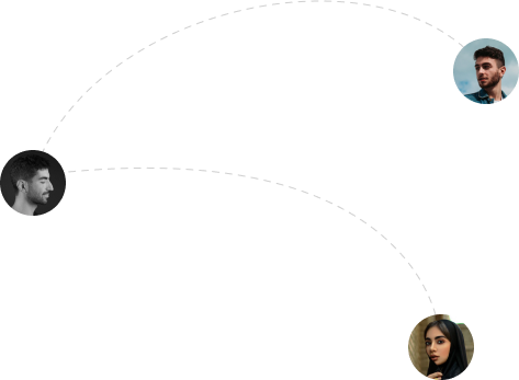 Minimalistic graph of Samarra users representing the financial transactions taking place between them.